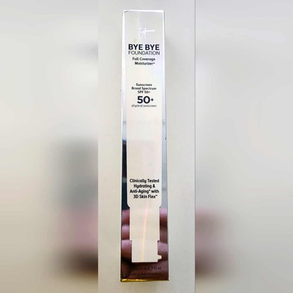It Bye Bye Foundation Full Coverage Moisturizer SPF 50+ 2.53 US fl Oz!